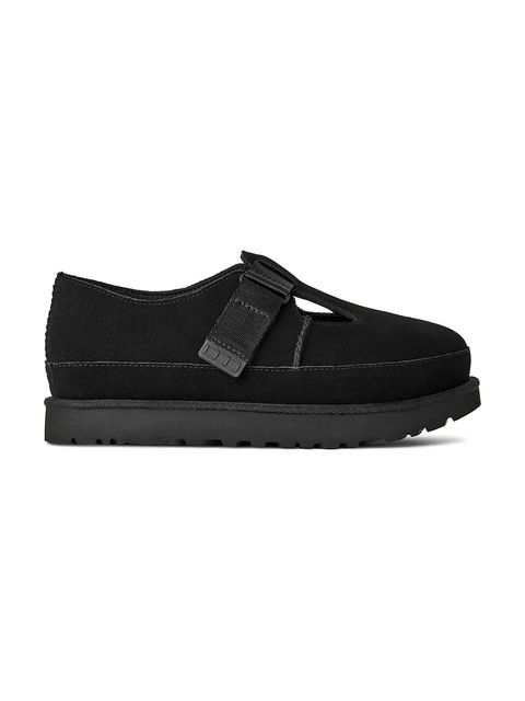 UGG półbuty zamszowe Goldenstar Mary Jane damskie kolor czarny na platformie 1171506.BLK - zdjęcie produktu nr 1