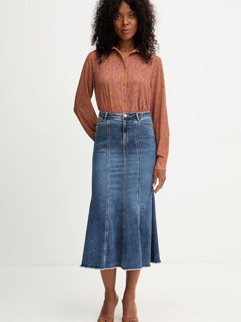 Silvian Heach koszula RAPANE damska kolor brązowy regular z kołnierzykiem klasycznym GPA25413CA - zdjęcie produktu nr 2