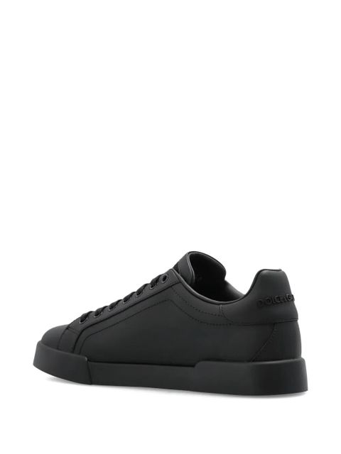 Dolce & Gabbana leather low-top sneakers - Black