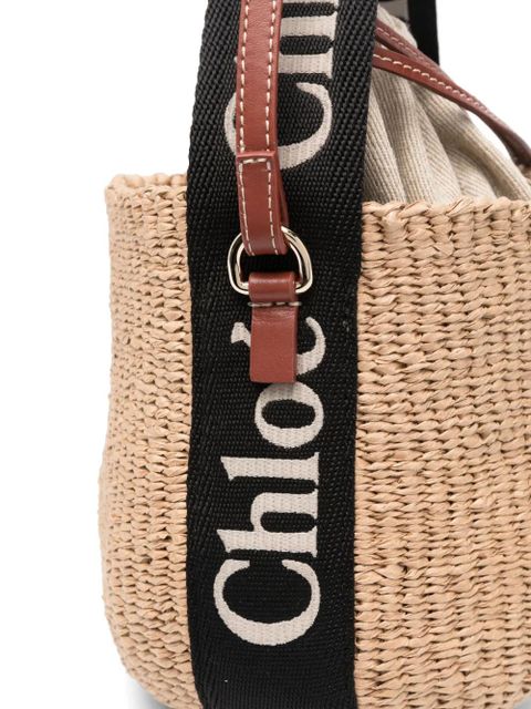 Chloé small Woody bucket bag - Neutrals