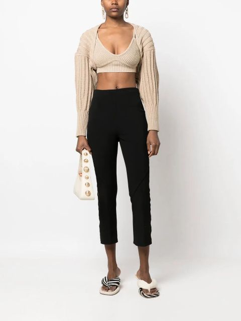 Cult Gaia high-waisted cropped pants - Black - zdjęcie produktu nr 2