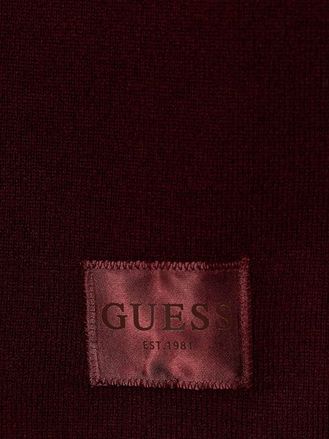 Guess szalik z dodatkiem wełny BRENTON damski kolor bordowy melanżowy AW5437 POL03