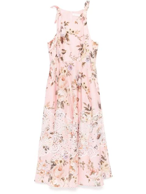 ZIMMERMANN Acacia Broderie midi dress - Pink - zdjęcie produktu nr 1
