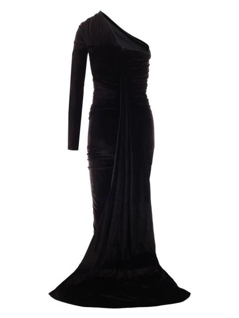 Balenciaga one-shoulder asymmetric maxi dress - Black - zdjęcie produktu nr 2