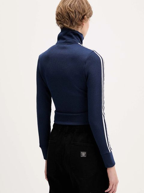 adidas Originals bluza Firebird damska kolor granatowy z aplikacją JY2614