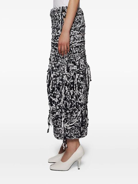 KHAITE Inna drawstring tiered skirt - Blue - zdjęcie produktu nr 1