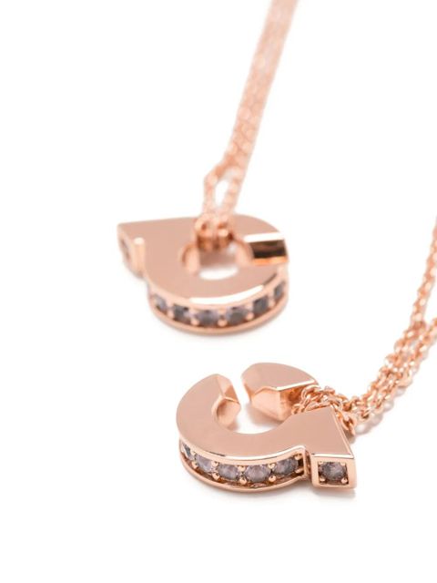 Ferragamo Double Gancini pendant necklace - Brown - zdjęcie produktu nr 2