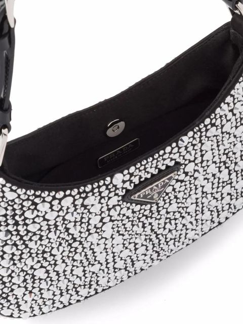 Prada Cleo crystal-embellished shoulder bag - Metallic - zdjęcie produktu nr 2