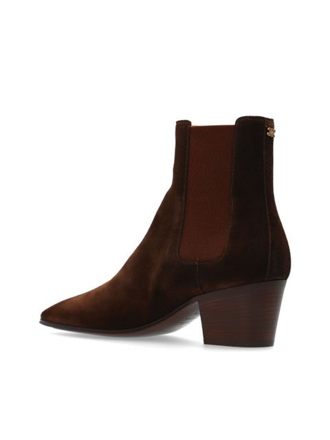 Casadei pointed-toe suede Chelsea boots - Brown