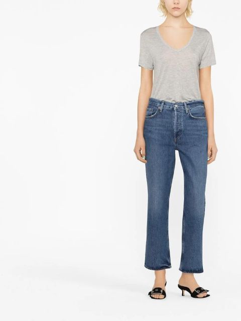 AGOLDE organic-cotton cropped jeans - Blue - zdjęcie produktu nr 2