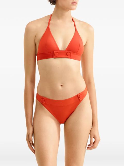 ERES triangle-cup button-detail bikini top - Orange