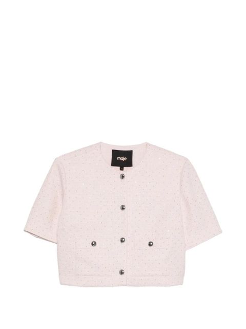 Maje sequin-embellished cropped jacket - Pink - zdjęcie produktu nr 1