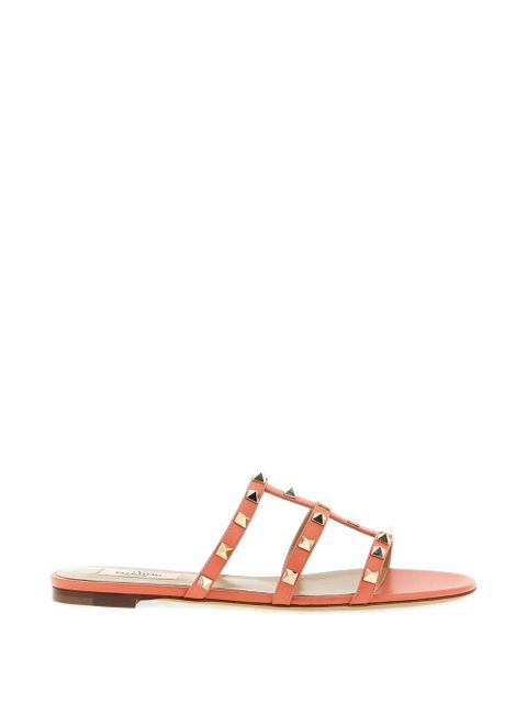 Valentino Garavani Rockstud leather sandals - Orange - zdjęcie produktu nr 1