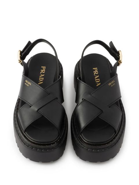 Prada leather sandals - Black