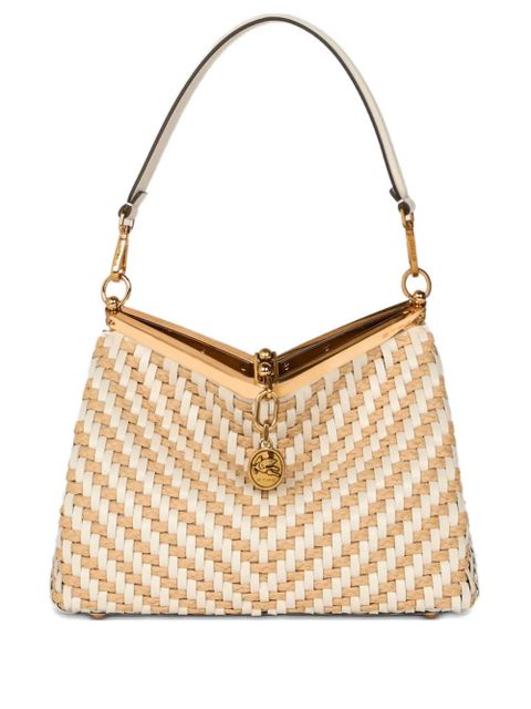ETRO medium Vela woven leather shoulder bag - Neutrals - zdjęcie produktu nr 1