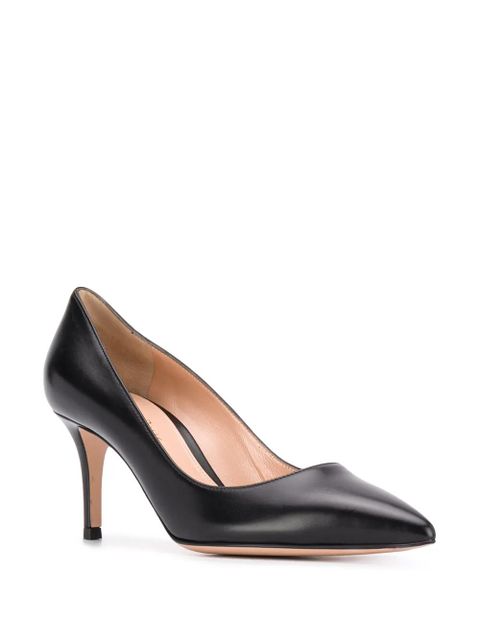 Gianvito Rossi pointed mid-heel pumps - Black - zdjęcie produktu nr 2