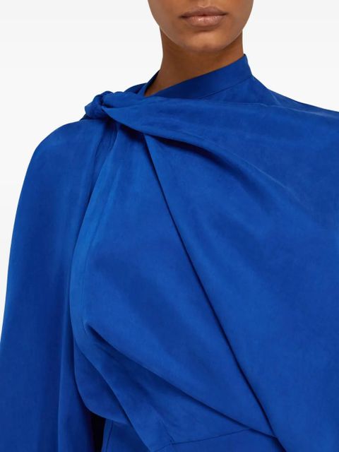 Ferragamo asymmetric mini dress - Blue