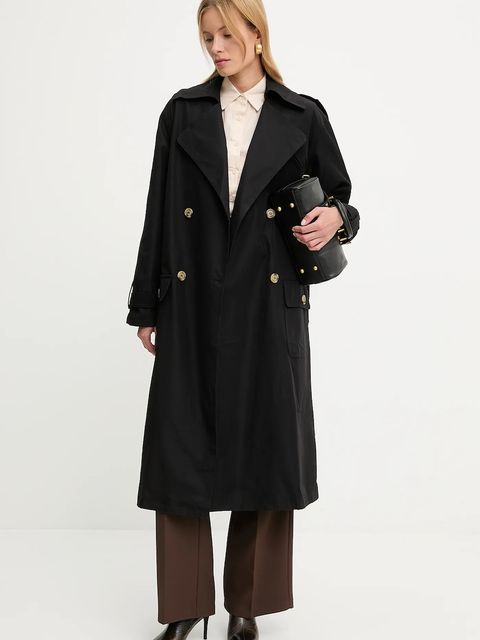 Answear.LAB płaszcz bawełniany kolor czarny