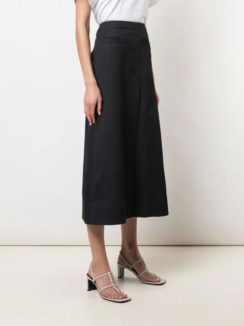 3.1 Phillip Lim front slit A-line skirt - Black