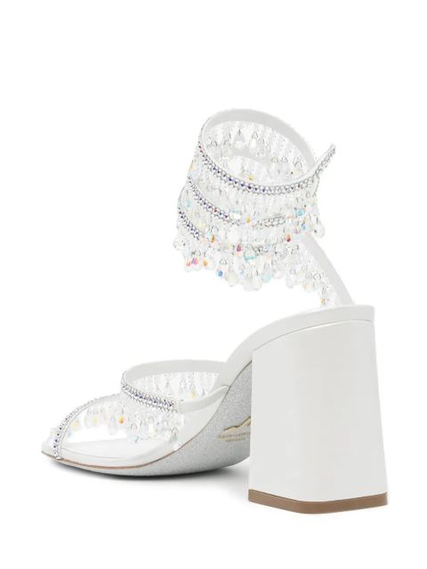 René Caovilla 80mm Jahanara sandals - White