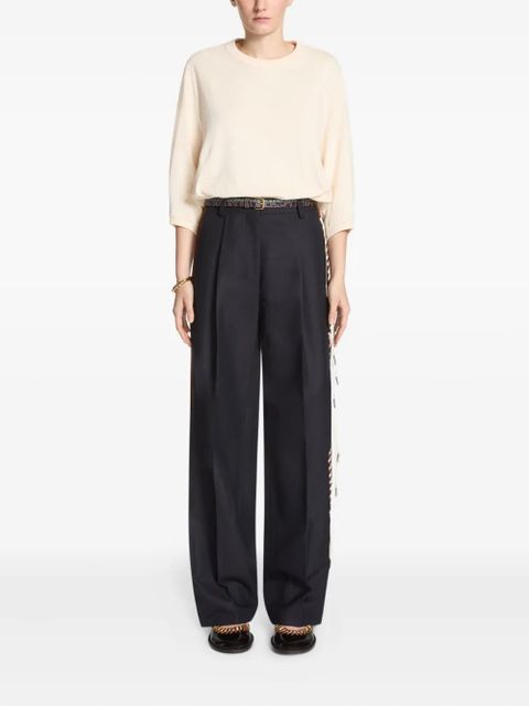 DRIES VAN NOTEN braided-embellishment leather belt - Black - zdjęcie produktu nr 2