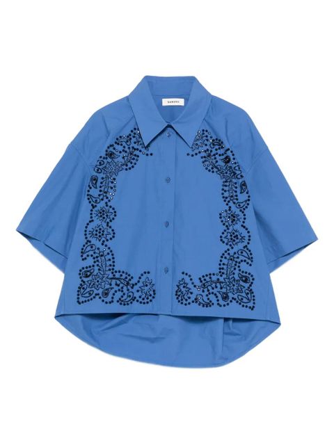 SANDRO embellished shirt - Blue - zdjęcie produktu nr 1