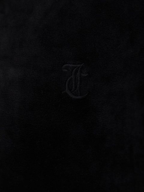 Juicy Couture bluza damska kolor czarny z kapturem gładka