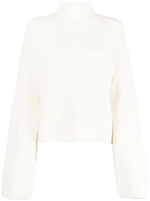LouLou de Saison Faro ribbed-knit cashmere jumper - Neutrals - zdjęcie produktu nr 1