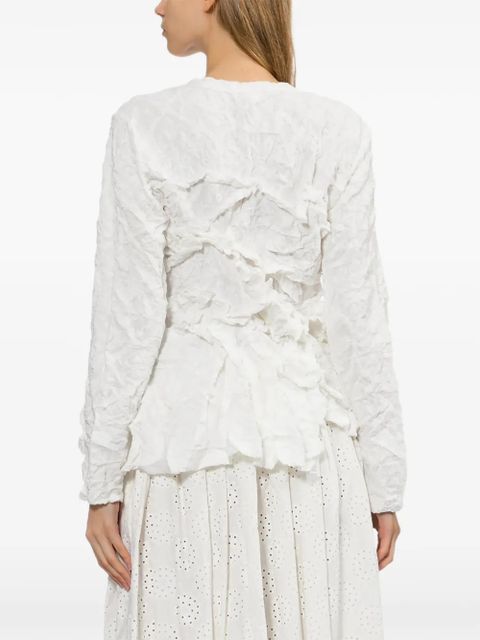 Comme Des Garçons ruffled top - White