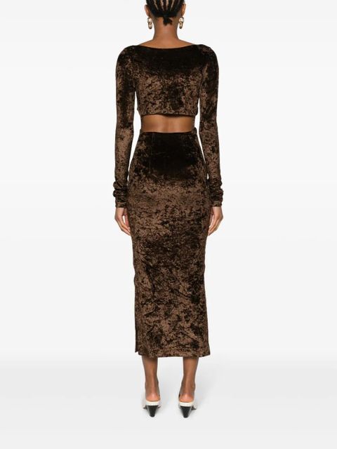 Nanushka Zanee cut-out midi dress - Brown