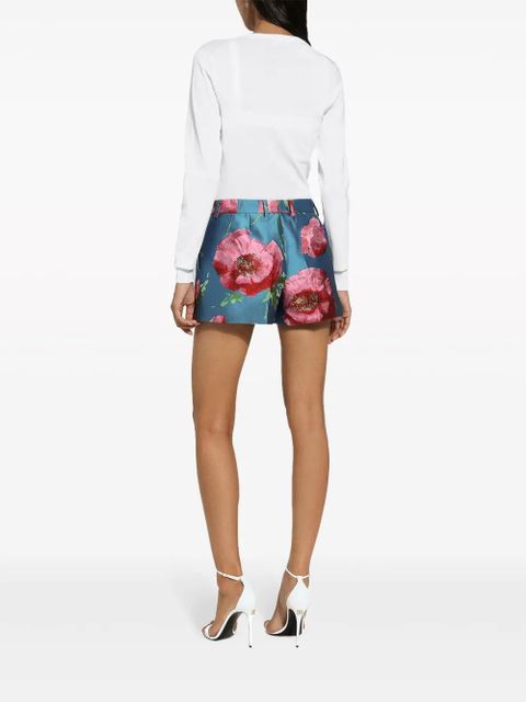 Dolce & Gabbana DG-embroidered fine-knit cardigan - White