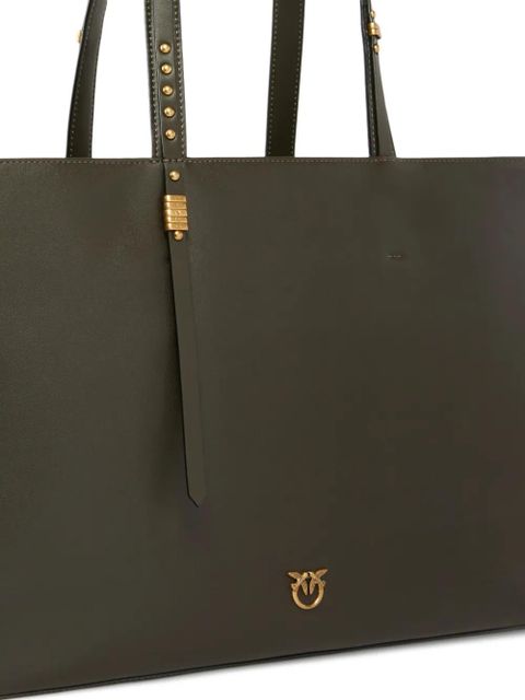 PINKO medium stud-embellished tote bag - Green