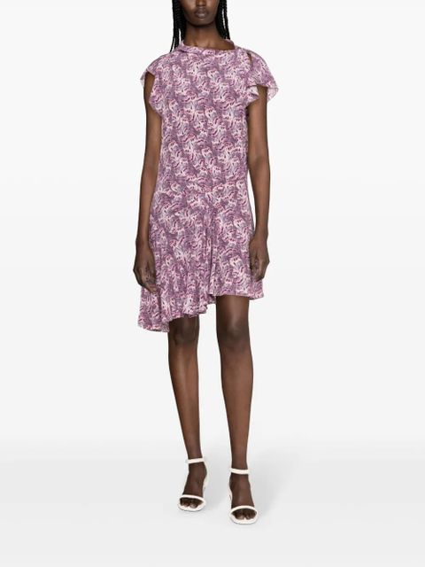 ISABEL MARANT Viona floral-print midi dress - Purple