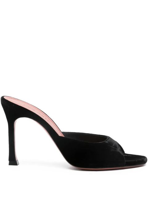 Amina Muaddi 95mm Alexa heeled mules - Black - zdjęcie produktu nr 1