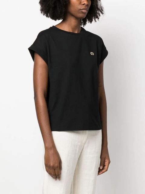 TWINSET logo-print short-sleeve T-shirt - Black