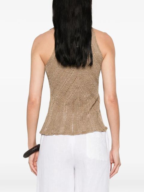 TWINSET crew-neck tank top - Gold