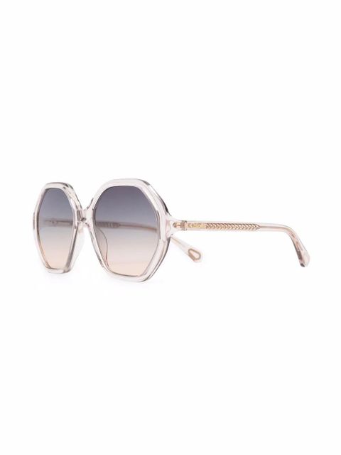 Chloé Eyewear Esther oversized-frame sunglasses - Neutrals - zdjęcie produktu nr 2