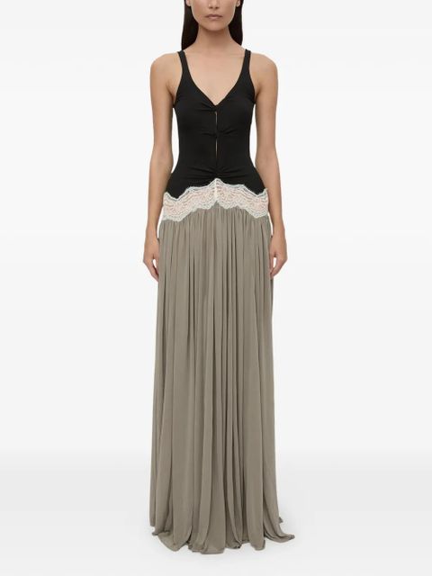 Christopher Esber Verner twist lace-detail tank dress - Grey - zdjęcie produktu nr 1