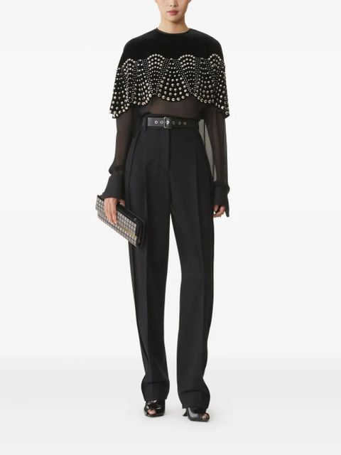Lanvin beaded velvet top - Black - zdjęcie produktu nr 2