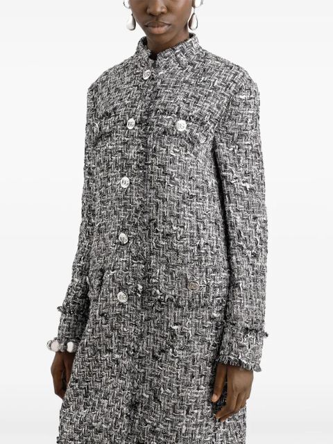 Dolce & Gabbana tweed coat - Grey