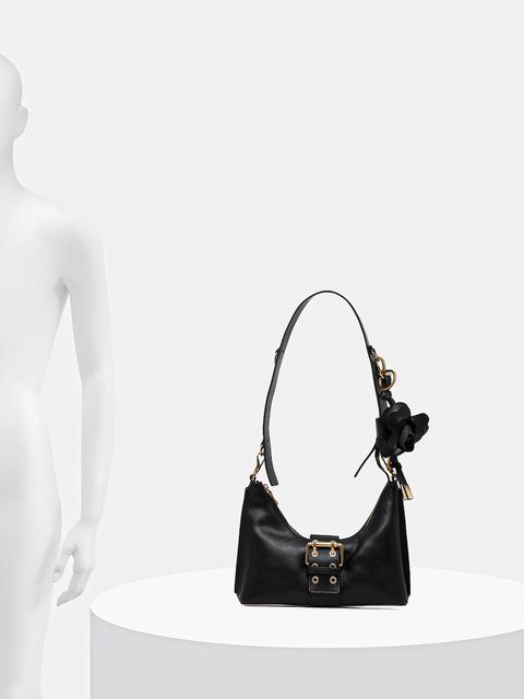 Marciano by Guess torebka skórzana kolor czarny 5YGZ04 7286A