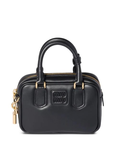 Miu Miu Arcadie leather tote bag - Black - zdjęcie produktu nr 1