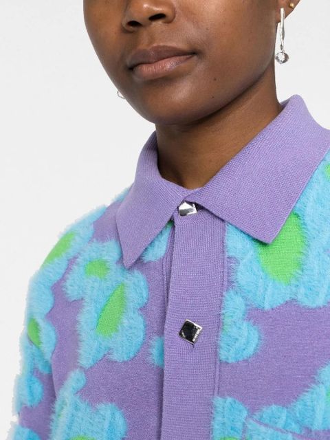 Jacquemus Le Chemise Neve Fleurs cardigan - Purple
