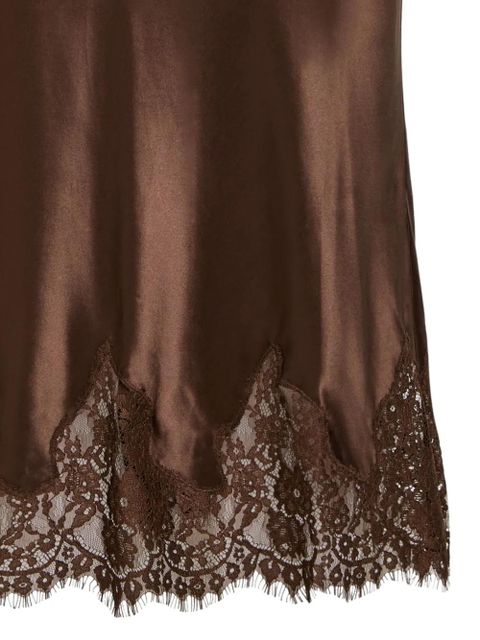 Reformation Carolina lace-detail midi skirt - Brown - zdjęcie produktu nr 2