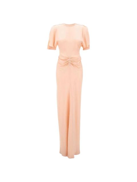 Victoria Beckham Isabella pleated crew-neck maxi dress - Pink - zdjęcie produktu nr 1