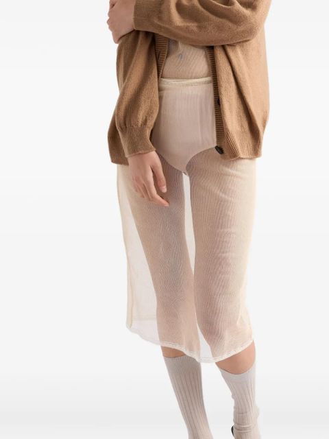 Prada cotton tulle skirt - Neutrals