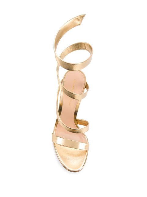 Gianvito Rossi twist-strap leather sandals - Gold