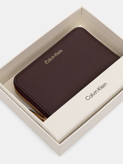 Calvin Klein portfel damski kolor bordowy LV04F1091G - zdjęcie produktu nr 2