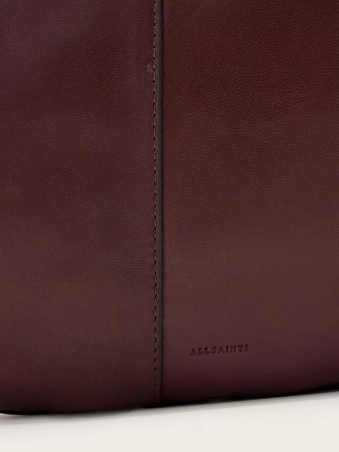 AllSaints torebka skórzana LUNA kolor czerwony W190XD