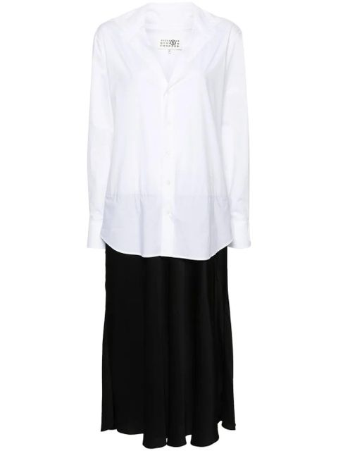 MM6 Maison Margiela numbers-motif cotton maxi dress - White - zdjęcie produktu nr 1